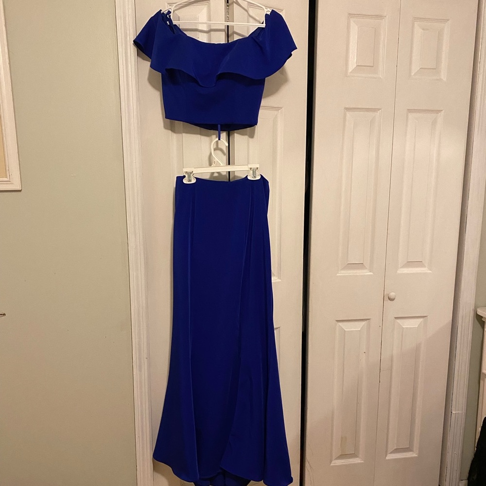 Stunning Royal Blue Two Piece Prom Dress